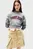Женский серый свитшот TJW CROP CNECK COLLAR