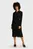 Женское черное платье PLEATED LS MIDI SHIRT DRESS