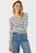 Жіночий лонгслів у смужку SENNE Boat neck t-shirt long sleeve