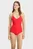 Женский красный купальник Swim Women’s V-Neck Cross-back Swimsuit