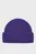 Жіноча фіолетова вовняна шапка RIBBED BEANIE