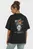 Жіноча чорна футболка Modra Heavy Oversized