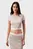 Женский серый топ RIB CROP TEE