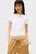 Женская белая футболка TJW SLIM ESSENTIAL RIB SS EXT