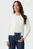 Женский белый кардиган PEONY classic ajour cardigan