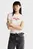 Женская белая футболка TJW SLIM VARSITY RIB TEE EXT