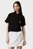 Жіноча чорна футболка BOXY CK CREST CROP POCKET