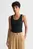 Жіноча чорна майка SLIM RIBBED TANK TOP