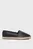 Жіночі чорні шкіряні еспадрилі ESPADRILLE RE LOCK LEATHER