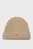 Мужская бежевая шерстяная шапка UNISEX. SHIELD WOOL BEANIE