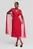 Жіноча червона сукня midi ceremony cape dress