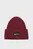 Женская бордовая шапка patch long beanie