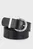 Жіночий чорний шкіряний ремінь round buckle