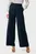 Женские темно-синие льняные  брюки Wide leg linen pants