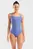 Женский синий купальник SOLID SWIMSUIT SWIM PRO BACK