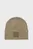 Мужская темно-зеленая шапка EMBLEM PATCH FINE RIB BEANIE