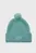 Жіноча бірюзова вовняна шапка CK EMBROIDERY AIRY POMPOM BEANIE
