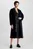 Жіноче чорне вовняне пальто CUT OUT WOOL WRAP COAT