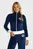 Женская темно-синяя велюровая спортивная кофта TJW VELVET SIDE STRIP JACKET