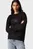 Жіночий чорний світшот GLOSSY MONOLOGO REGULAR CREWNECK