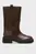 Жіночі темно-коричневі шкіряні чоботи TUBULAR BOOT