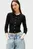 Жіночий чорний кардиган POINTELLE CREW NECK