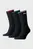Черные носки (3 пары) Unisex Sport Crew Stripe Socks