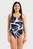 Женский черный купальник с узором SWIMSUIT ALINA WING BACK