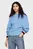 Жіночий блакитний вовняний джемпер THC PREPPY V-NECK CABLE