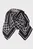 Женский черный шелковый платок с узором K MONOGRAM SILK SCARF