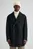Чоловіче чорне вовняне пальто OVERSIZED WOOL PEACOAT