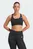 Женский черный топ Optime Essentials Workout Zip-Front Medium Support