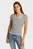 Жіноча біла футболка у смужку TJW SLIM BUTTON RIB C-NECK SS