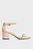 Жіночі бежеві шкіряні босоніжки LEATHER ANKLE STRAP HEEL