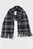Мужской темно-синий шерстяной шарф в клетку CHECK WOVEN SCARF