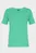 Женская зеленая футболка Basic ribbed tee