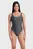 Жіночий сірий купальник TEAM STRIPE SWIMSUIT U BACK
