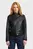 Жіноча чорна шкіряна куртка Leather biker jacket