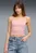 Женский розовый топ WARDROBE ESS Ribbed Tank Top Women