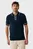 Мужское темно-синее поло Knitted polo with tippings