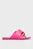 Жіночі рожеві шкіряні слайдери Amelia