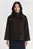 Жіноче темно-коричневе вовняне пальто SHORT WOOL JACKET WITH ZIP