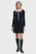 Женское темно-синее платье CONTRAST RIBBED KNITTED DRESS