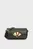 Женская черная кожаная сумка k signature fan sm crossbody