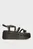 Жіночі чорні шкіряні сандалі TJW WEDGY STRAPPY SANDAL