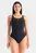 Женский черный купальник SWIMSUIT ISA SQUARED BACK C CU