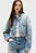 Женская голубая джинсовая куртка OVSZ CROP TRUCKER JACKET CI9014