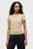 Жіноча бежева футболка SLIM C-NECK