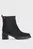 Жіночі чорні замшеві ботильйони FLAG MID HEEL SUEDE