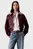 Жіноча бордова куртка A-Cropped Crinkle Faux Leather B